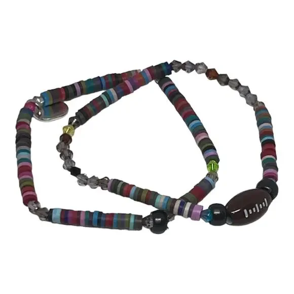 Football Fan Friendship Unique Tiny Heishi Beads Handmade Bracelets Multi Color - Picture 1 of 6